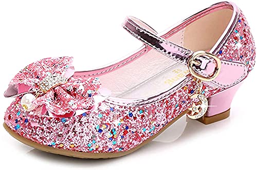 Walofou Flower Girls Wedding Party Heel Princess Shoes Flats for Kid Toddler