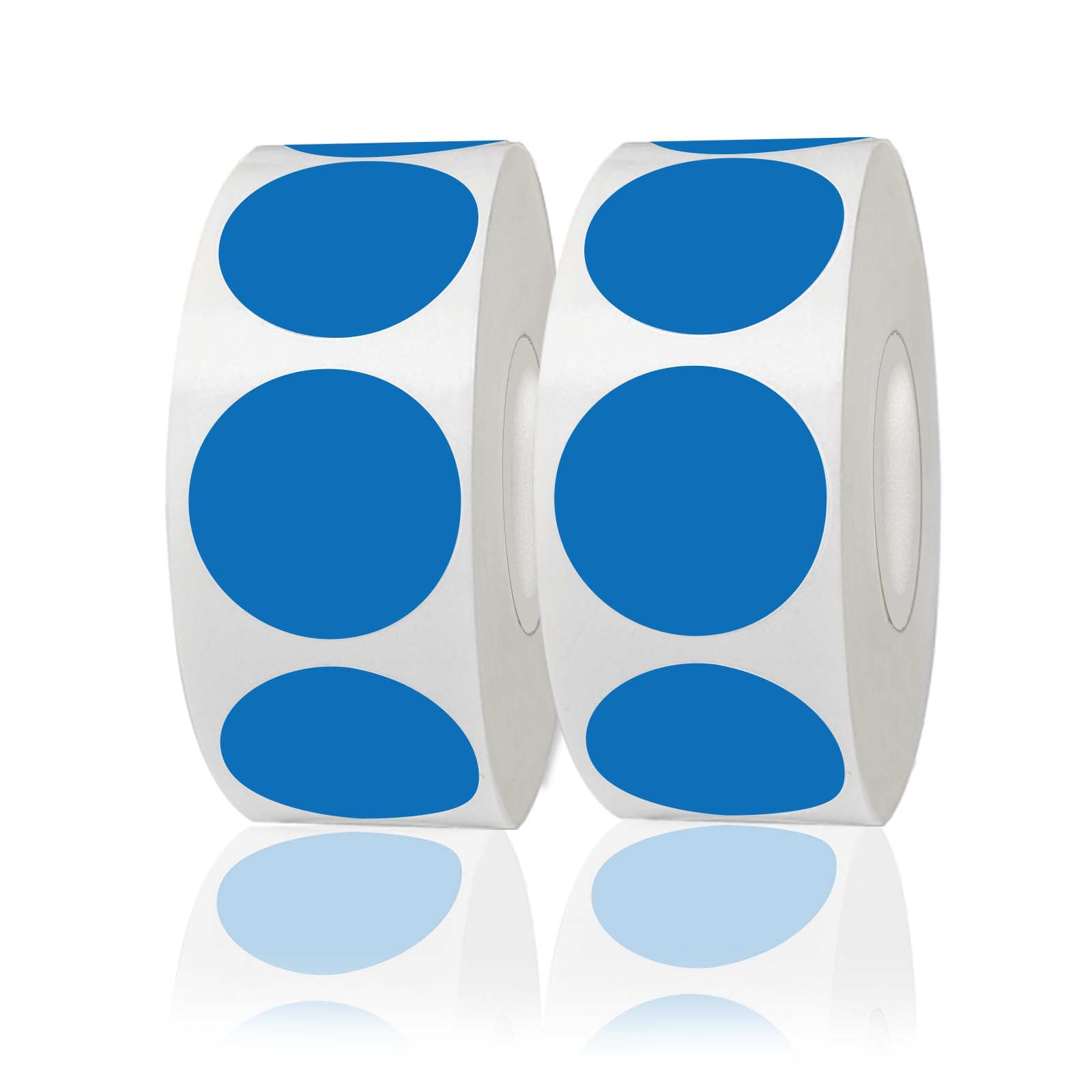 STARLIBOO Colored Dot Stickers, 1 Inch Circle Color Code Label, Blue Waterproof Garage Sale Stickers, Yard Sale Price Labels (2 Rolls, 1000Pcs)