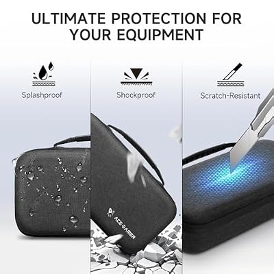 AceGamer Large Capacity Carrying Case for Nintendo Switch 2 (2025) - 3 in 1 Accessories Bundle with Screen Protectors, Game Card Holder, 12 Game Cartridges, Hard Shell Portable Travel Pouch, Grey
