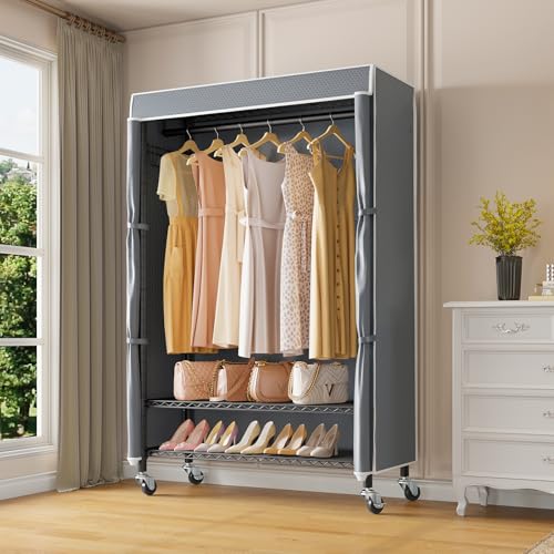 Image of VIPEK R3C Rolling Clothes Rack with Cover Portable Closet Heavy Duty