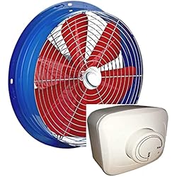 Extractor De Aire 40 Cm 400mm Ventilador industrial con 500W REGULADOR de Velocidad, Ventilación Metal Extractores de Aire Ventiladores axiales mura Pared extractor aspiracion 40 cm Helicoidal