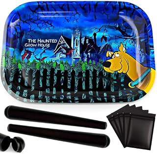 Metal Rolling Tray with Smoking Accessories Included - Metal Rolling Tray Set - Tray with Bags & Tubes
