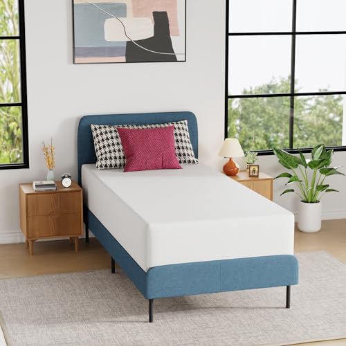 Image of FDW | 12 Inch Twin XL Mattress | Medium Firm | Gel Memory Foam Mattress | White | Bed in a Box, CertiPUR-US Certified | Pressure Relief, Cooling Ventilated Foam | Washable Removable Cover
