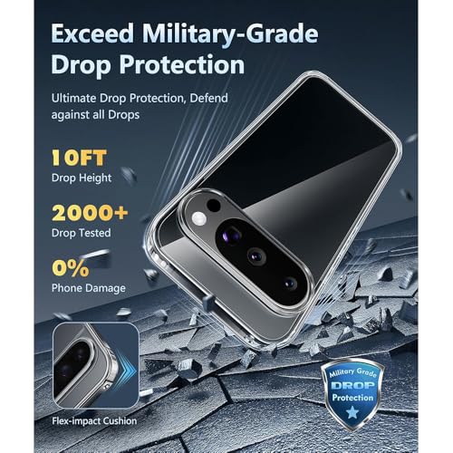 Image of Amazon Brand - Solimo Mobile Cover for Google Pixel 10 5G / 10 Pro 5G (Soft & Shockproof Back Case with inbuilt Cushioned Edges), Clear