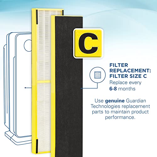Germ Guardian Air Purifier For Home, Large Rooms, H13 Hepa Filter, Removes Dust, Allergens, Smoke, Pollen, Odors, Mold, Uv-C Light Helps Kill Germs, 28 Inch, Black, Ac5350B #TOP4