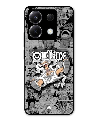 Image of Premium Anime 2 Case for Poco X6 (Glossy Finish) Soft-Touch Metal TPU Back Cover, Shockproof, Designer, Aesthetic Mobile Phone Case