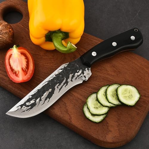 Couteau de cuisine japonaise acier carbone forgé main - 3