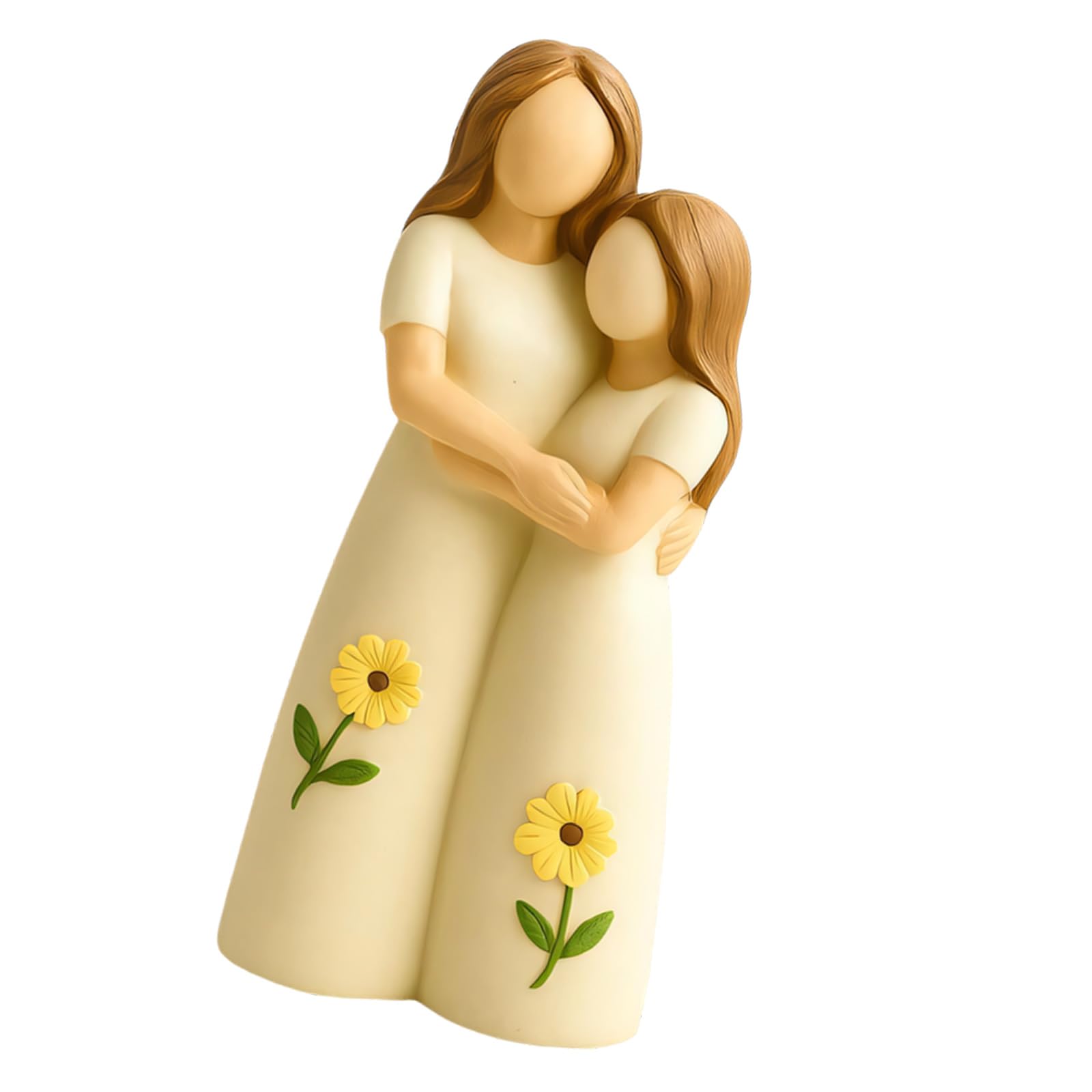 Osniyaw Women's A Mother Daughter Hug Figurines Mother Statue Resin Ornament Desktop Shelf Decoration Collectible Gift For Mom