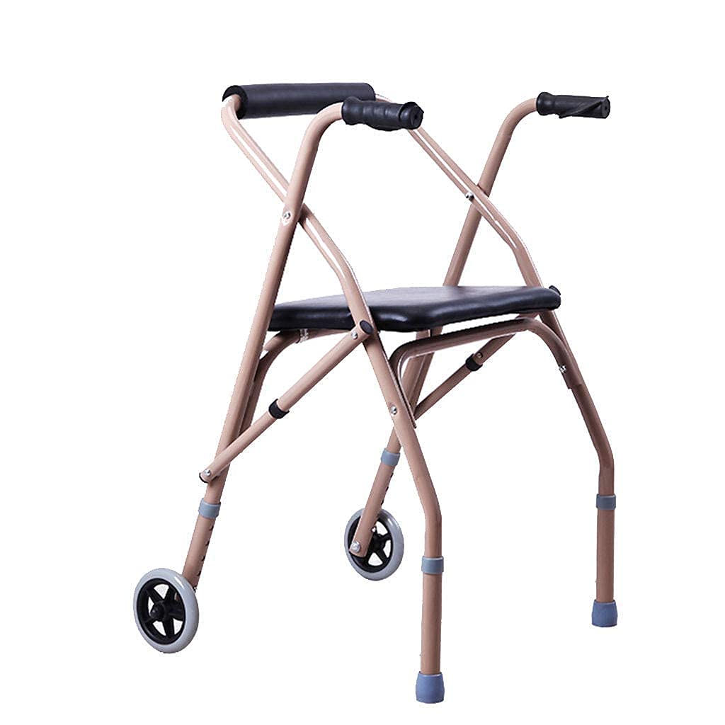 Chodziki dla seniorów Składany chodzik z siedziskiem Wielofunkcyjne składane pomoce do chodzenia Rama do chodzenia Czterokołowy pomocniczy chodzik dla osób w podeszłym wieku chodzik, trwała pomoc w