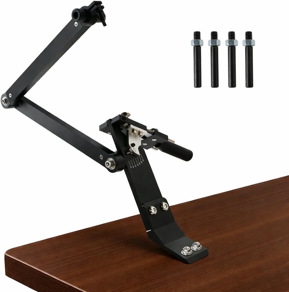 Adjustable Lawn Mower Blade Sharpener Tool 15-45°, Universal Lawn Mower Blade Sharpening Jig for Standard Straight Blades, All-Metal Blade Sharpener for DIY Lawn Mower Maintenance