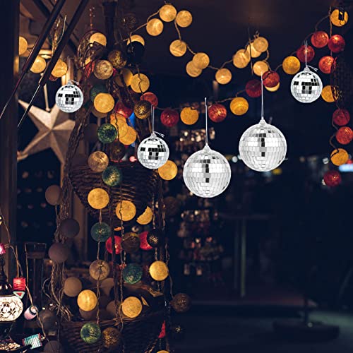 GARVALON 36 piezas de adornos colgantes reflectantes estilo disco para bodas, cumpleaños y fiestas de baile miniatura 5