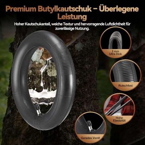 Satgoo E Scooter Schlauch 8 1/2 x2, Verstarkte Verdickter Seitenwand 2 MM, Verschleißfest, Stoßdämpfend, Komfortabel, Nicht Leicht Undicht, 8,5 Zoll Schlauch für Xiaomi Pro 2/1S/M365/Essential/Mi 3