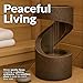 Sunnydaze Winding Showers Tabletop Water Fountain - 14 Inch Relaxing Indoor Desktop Water Fountain with LED Lights - Brown