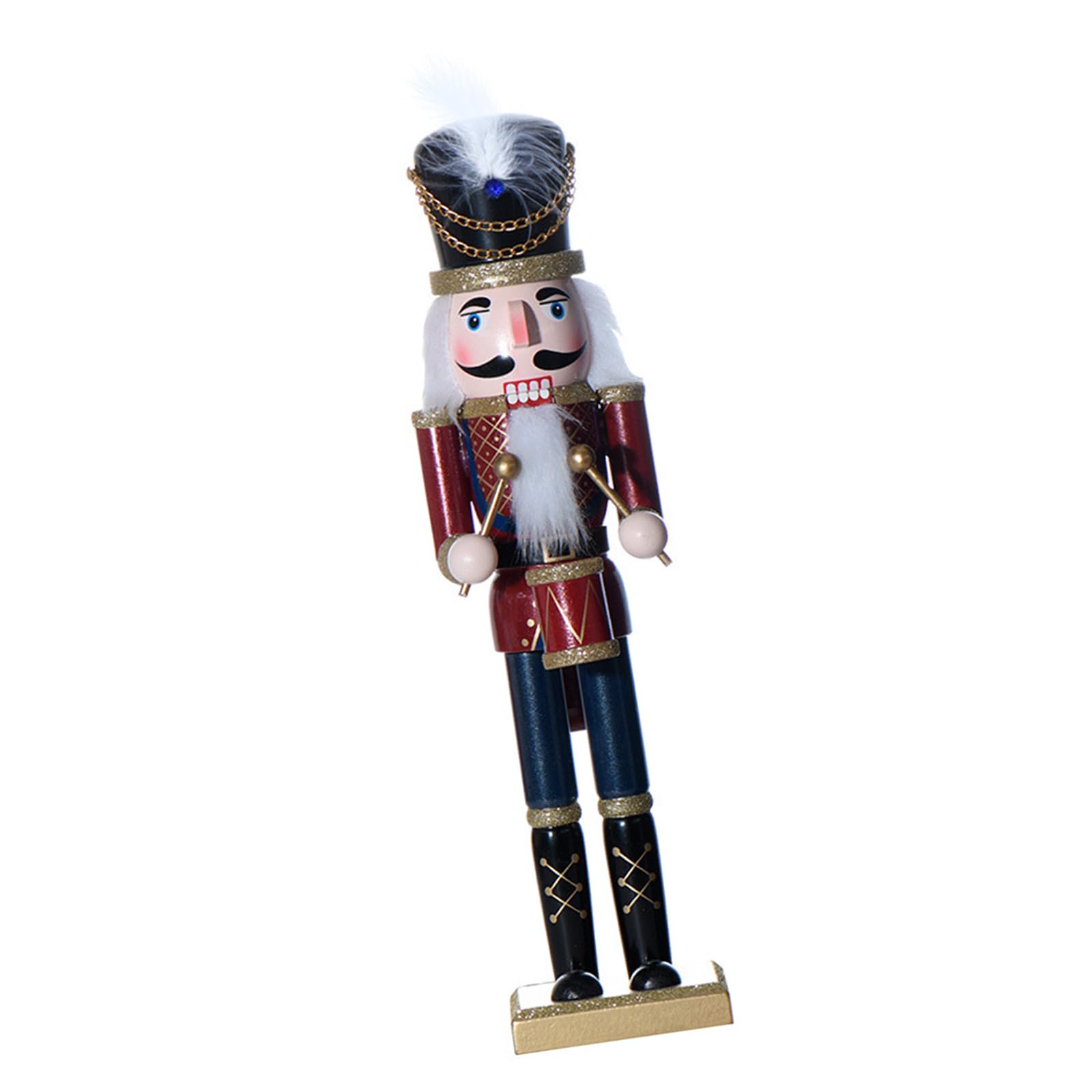 Buxuaaaa Drummer Wood Nutcrackers Soldier Ornament Delicate Christmas Decorative Pieces For Holiday Homes Embellishment Christmas Nutcrackers