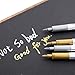 MyLifeUNIT Metallic Marker Pens, 6-Pack Metallic Gold Silver Permanent Markers, Fine Point (3 Gold 3 Silver)
