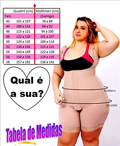 Cinta Modeladora Macaquinho 3 ajustes Plus Size (56)