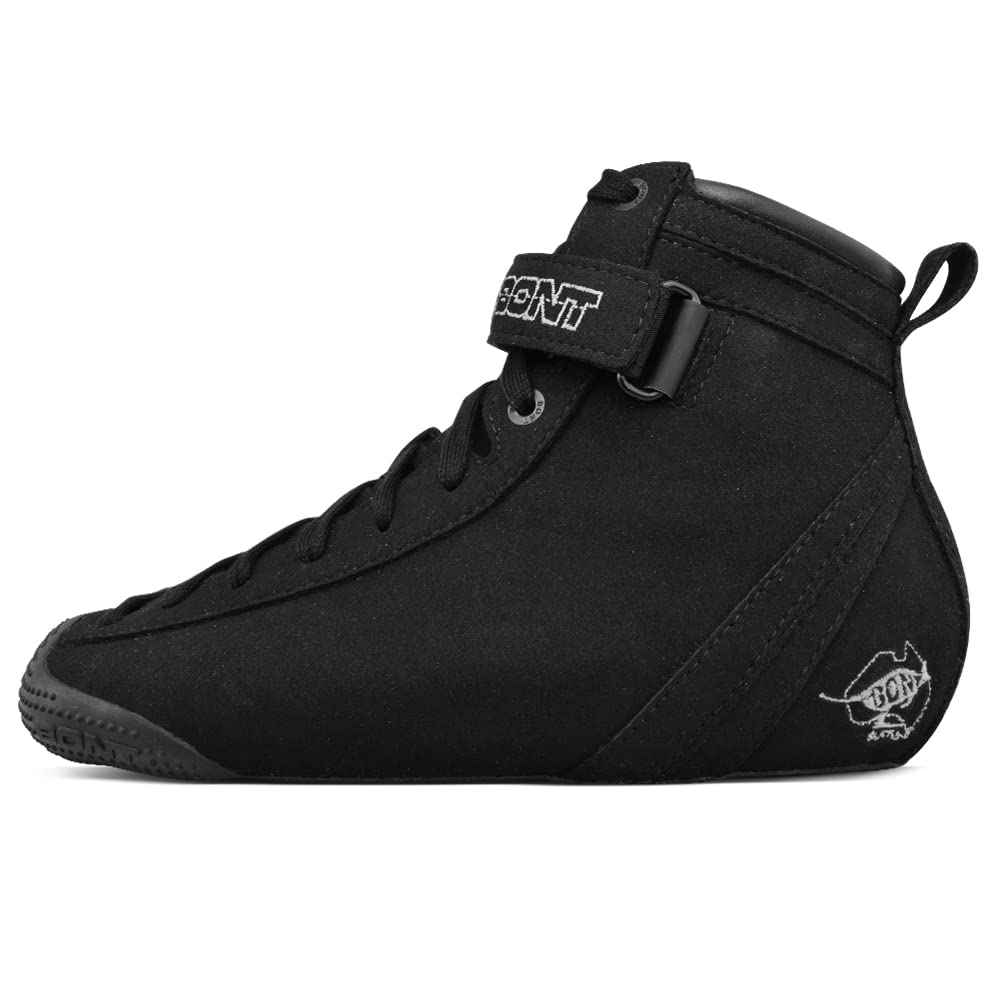 Bont Parkstar Vegan Black Suede Professional Roller Skates for Park Ramps Bowls Street - Rollerskates for Outdoor and Indoor Skating (Bont 5.5)