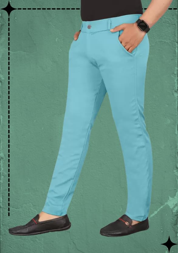 Image of Men's Slim Fit Casual Chinos Pants Stretch Cotton Trousers with Flat Front, Comfortable Everyday TS K043 Parent