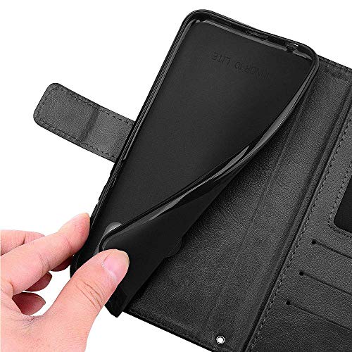 Image of SHINESTAR Redmi Note 5 Pro Flip Back Cover | PU Leather Flip Cover Wallet Case with TPU Silicone Back Case Cover for Redmi Note 5 Pro - (Classy Black)
