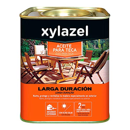 XYLAZEL 25580 Aceite para Teca Larga Duración, Varios Colores, 0.750 L