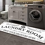 Laundry Room Rug Anti-Slip Floor mats Farmhouse Large Laundry Rugs for Laundry Room Mat Washer and D