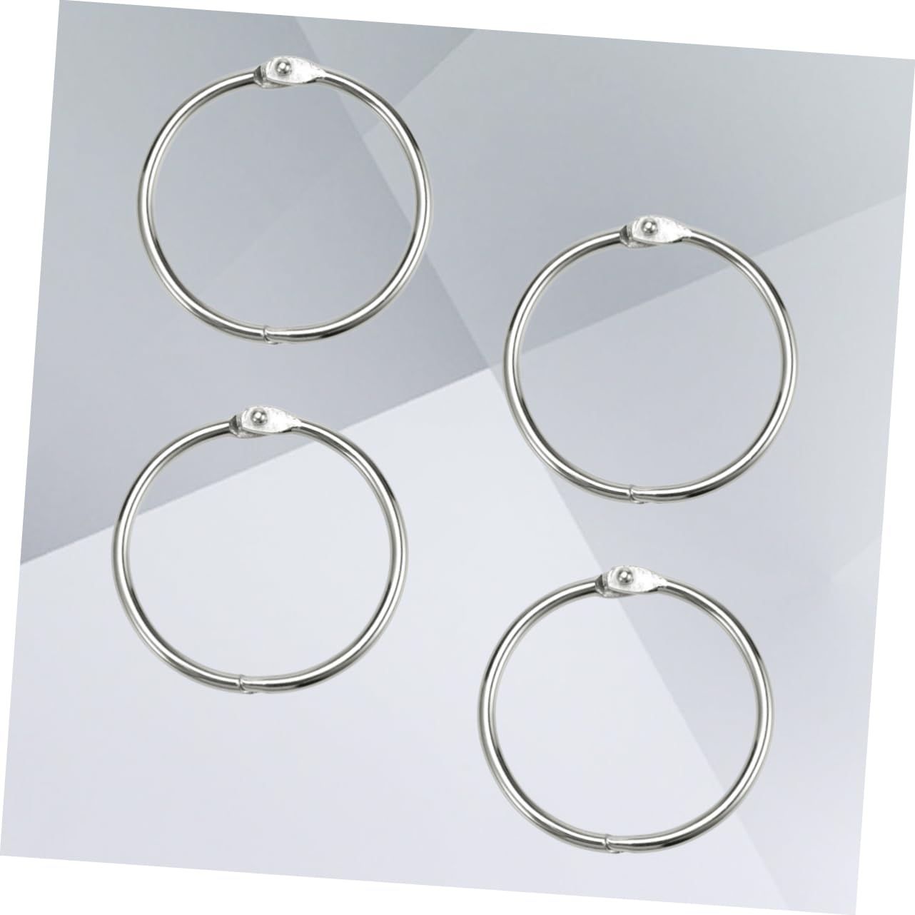 Anneaux de Reliure en Métal Argenté 38mm, Lot de 100 Pièces