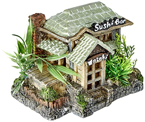 Europet Bernina Décor pour Aquarium en Polyrésine Sushi Bar Taille M 15,5 x 10,7 x 11 cm Cover