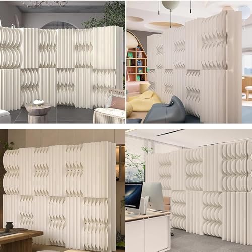Cloison de séparation rétractable pour salons et chambres en papier blanc modulable - 8