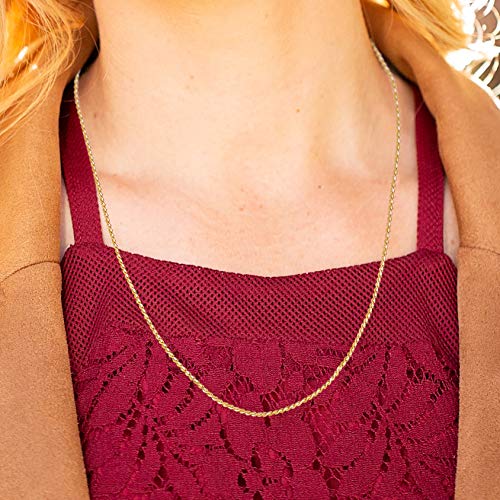 Lifetime Jewelry 1.4Mm Serpentine Chain Necklace For Women & Men 24K Gold Plated (18 Inches, Gold) #TOP5