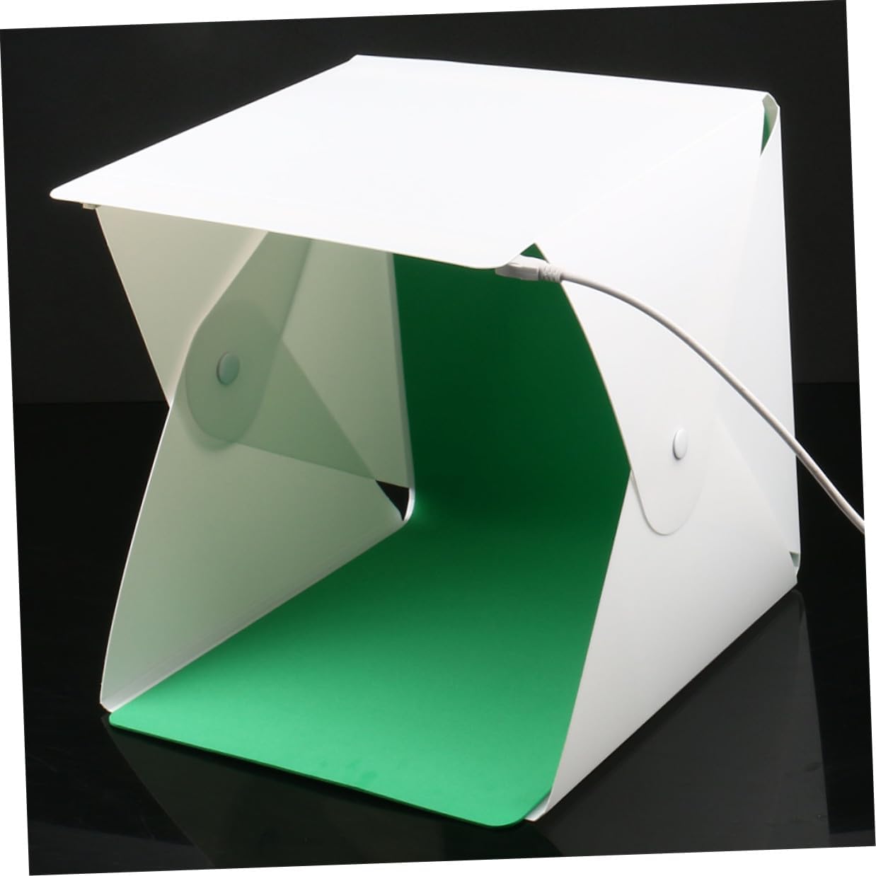 Ipetboom 20cm Mini Portable LED Photography Light Tent with Folding Light Box, Double LED Strips and 2 Colored Backdrops for Product Photo Studio and Mobile Phone Shooting