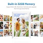 WiFi Digital Picture Frame, 10.1 Inch Digital Photo Frame with1280x800 IPS LCD Touch Screen, 32GB Storage, Auto-Rotate Photo Frame Electronic Share Your Photos and Videos via AiMOR App, White - Image 3