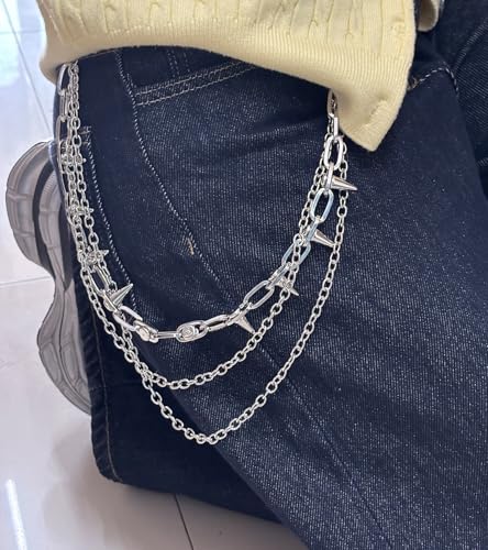 QWALIT Pants Chain for Men Pocket Chain for Pants Jean Chains for Men Jean Chains Chains for Jeans Biker Chain Hip Chain Jean Chains for Women Pants Chain for Women Hip Jewelry for Women Punk Chain4