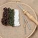 Lampstop Punch Needle Kit 1.6mm-2mm-2.5mm-3.5mm-5mm Metal Tubes Wooden Punch Needle Tool for Beginner Embroidery Floss Cross Stitching