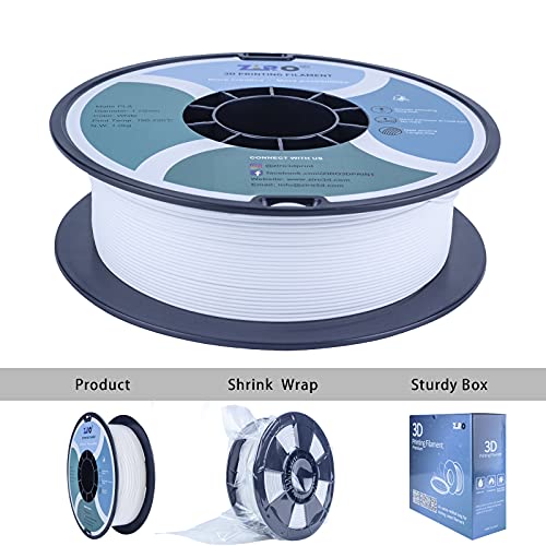 Image of ZIRO Matte PLA Filament 1.75mm,No-Shine High Toughness 1KG Material, White | Fit for Most FDM 3D Printer, 1.75mm 1KG Spool, Dimensional Accuracy + /-0.03mm, Colorful PLA FilamenT