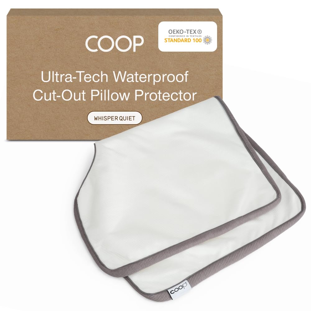 Coop Home Goods Ultra-Tech Waterproof Cut-Out Pillow Protector – Zippered Cover for Cut-Out Pillows, King Size, Oeko-Tex Certified, Breathable, Machine Washable