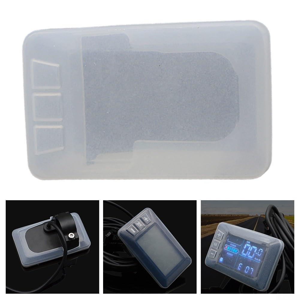 Coque en silicone pour vélo électrique à écran LCD G51, tableau de code de contrôle de vitesse, anti-rayures et housse de pluie, 8,3 x 5 cm, bouclier anti-poussière en silicone
