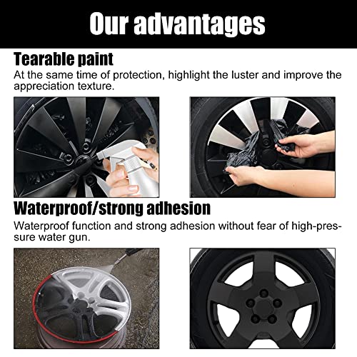 Zcargel Wheel Spray Paint, Auto Wheel Spray Car Tire Color Change Wheel Hub Paint Peelable Anti-Rust Spray Paint For Car Hub Rims Anti-Rust Automotive Diy Spray Paint Cans #TOP6
