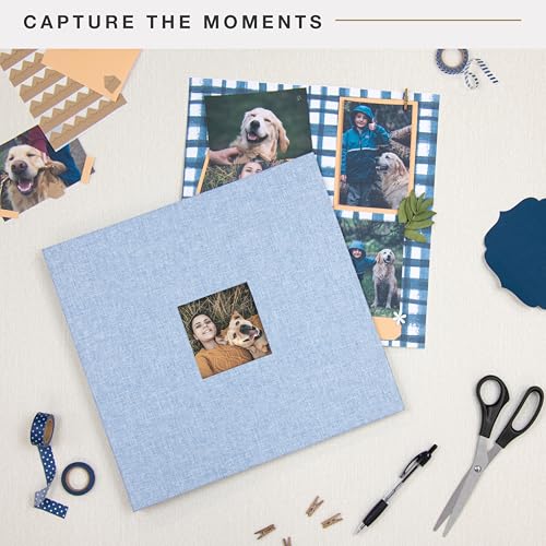 Image of 12x12 Fabric Scrapbook, Blue Fog