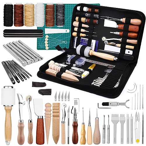 Kit d'outils pour le travail du cuir, comprenant des outils de poinçonnage, un poinçon à griffes pour la fabrication et la réparation
