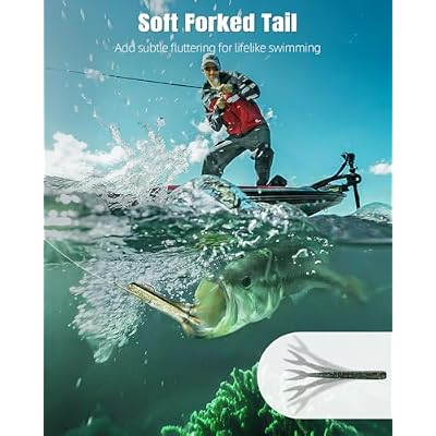 Pawfly Fishing Lures, Soft Bass Bait, Fishing Bait Trout Lures, Plastic Swimbaits for Freshwater & Saltwater, Paddle/Forked Tail Swim Baits for Bass Catfish Trout Crappie Walleye