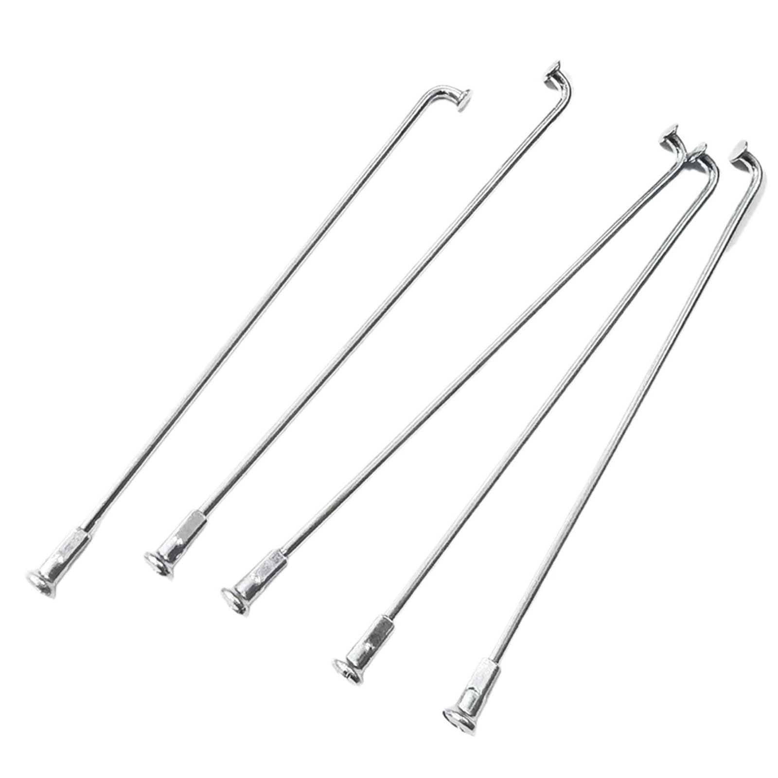 36 szprych do roweru elektrycznego i motocyklowego, 10 g, 3,18 mm, J-Bend – zakres długości 100–230 mm, wytrzymałe stalowe szprychy z sutkami do roweru elektrycznego, skutera (3,18 mm x 165 mm)