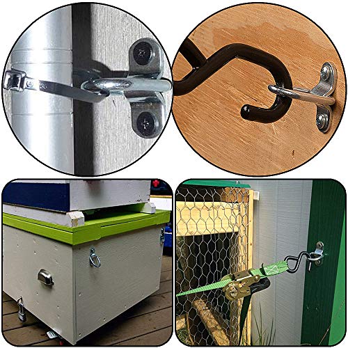 CenterZ 12 Pack Tie Down Rings with Mounting Brackets, Heavy Duty