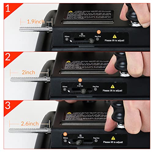 Cigarette Rolling Machine With Rolling Tray, Tobacco Rolling Machine Hand Operation Injector To Rolling Your Own Cigarettes, 100Mm, Regular Tubes, King Size (Black) #TOP3