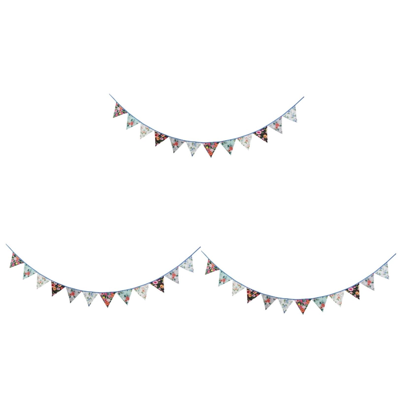Guirlande rétro en coton coloré décoration mariage bohème et accessoire cortège