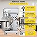 Happybuy 30Qt Commercial Food Mixer with Timing Function， Commercial Mixer 1250W Stainless Steel Bowl Heavy Duty Electric Food Mixer Commercial with 3 Speeds Adjustable, Perfect for Bakery Pizzeria