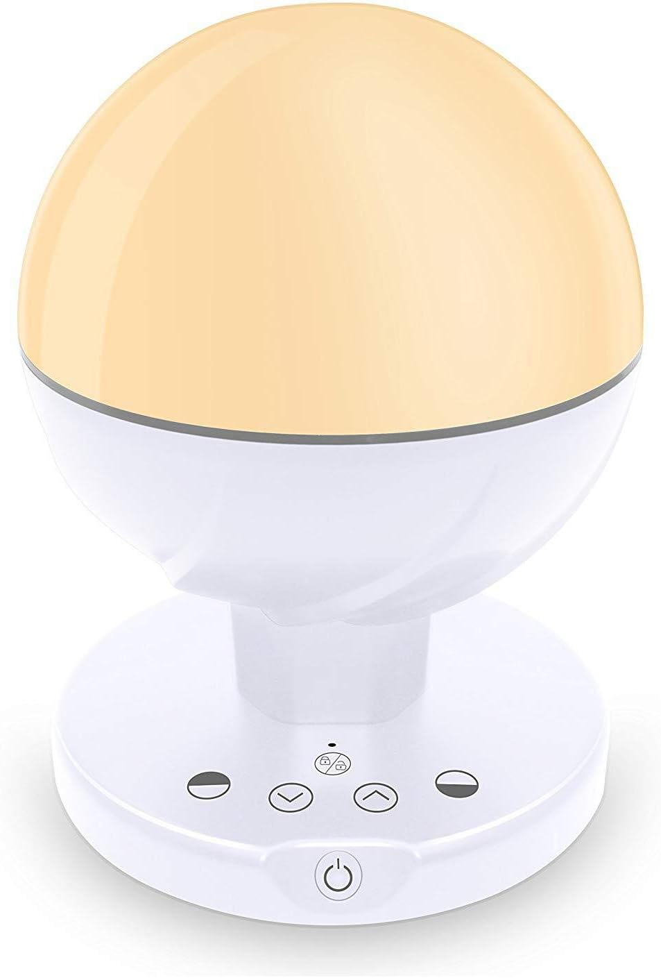 Idealeben Children's LED Bedside Lamp Dimming Touch Night Light/Reading Lights/Camping Lamp/sleeping lamp(Spherical, White, PC & ABS Material, Built-in 2200 mAh Battery)