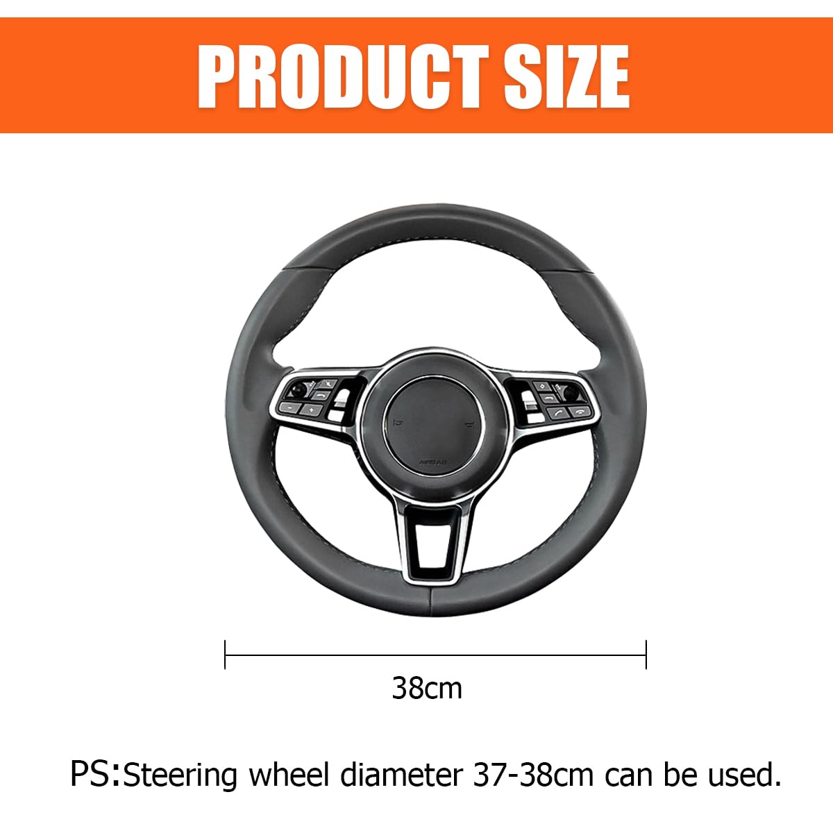 Coprivolante Auto In Microfibra Pelle - Universale Antiscivolo, Traspirante E Confortevole Per Auto E Camion