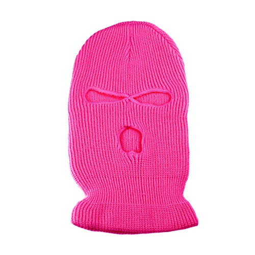 SUNTRADE 3 Hole Warm Soft Motorcycle Winter Full Face Cover Knit Ski Mask for Outdoor Sports (Rosered) - Image 4