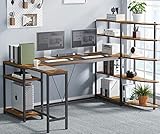 Sedeta  L Shaped Desk with Hutch,...