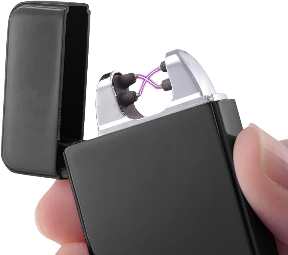 Plazmatic X Electric Rechargeable Lighter - Flameless & Windproof - USB Rechargeable Arc Lighter - Cigarette Lighter, Cigar Lighter, Pipe, Candle, Outdoor & Camping Electric Lighter (Matte Black)
